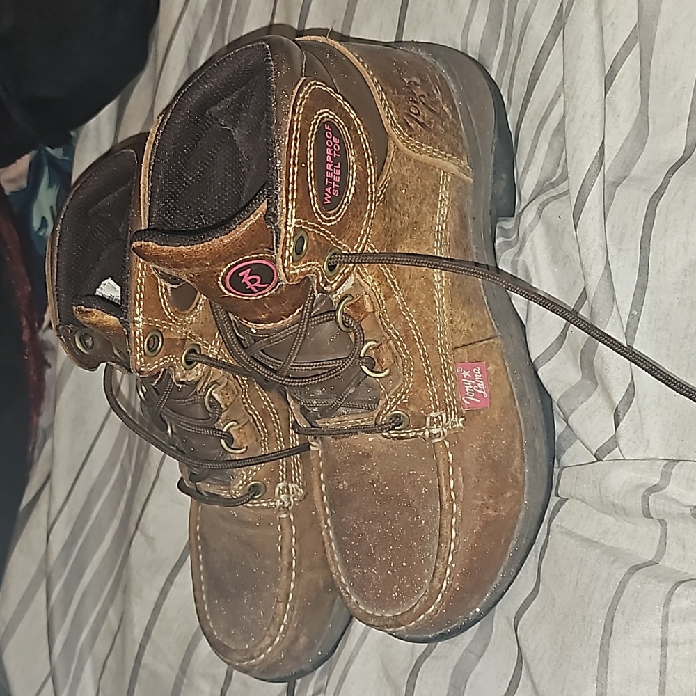 Tony Lama steel toe womans work boots size 7b